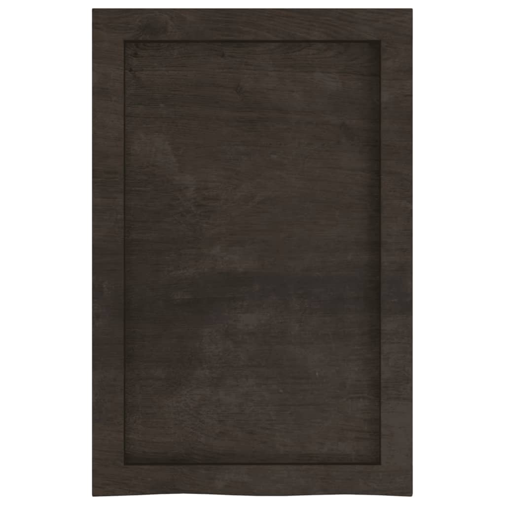 vidaXL Estante pared madera roble tratada marrón oscuro 40x60x(2-6) cm