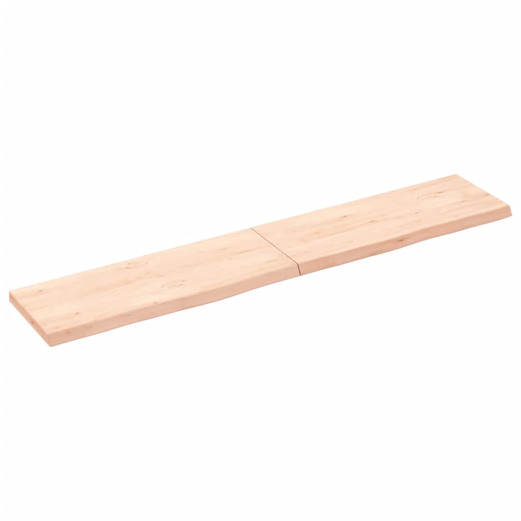 vidaXL Estante de pared madera maciza roble sin tratar 160x30x(2-4) cm