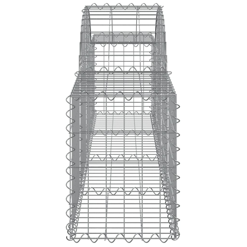 vidaXL Cestas de gaviones 6 uds forma de arco hierro 200x30x40/60 cm