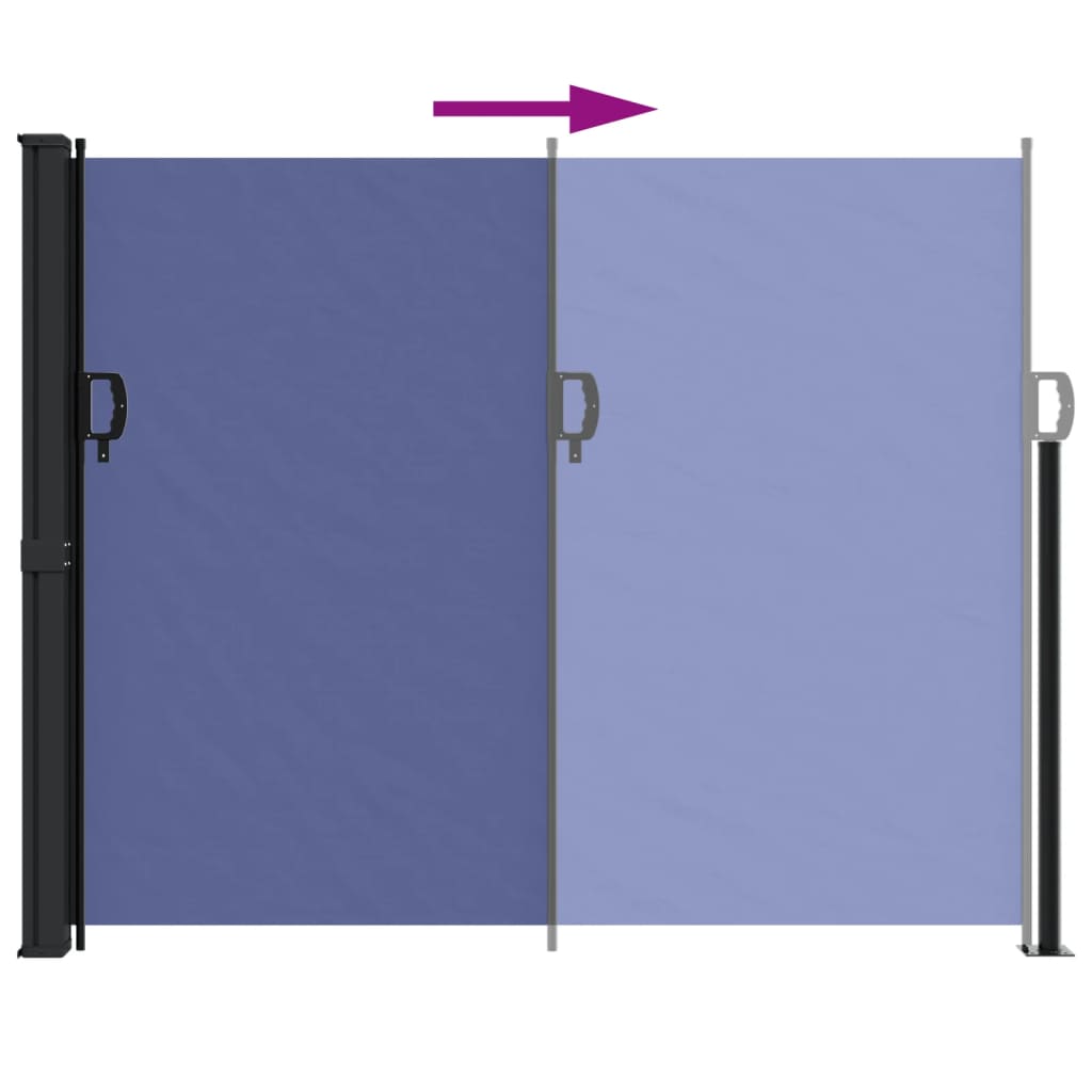 vidaXL Toldo lateral retráctil azul 160x500 cm