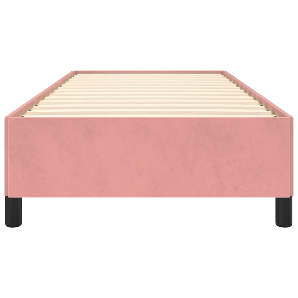 vidaXL Estructura de cama sin colchón terciopelo rosa 100x200 cm