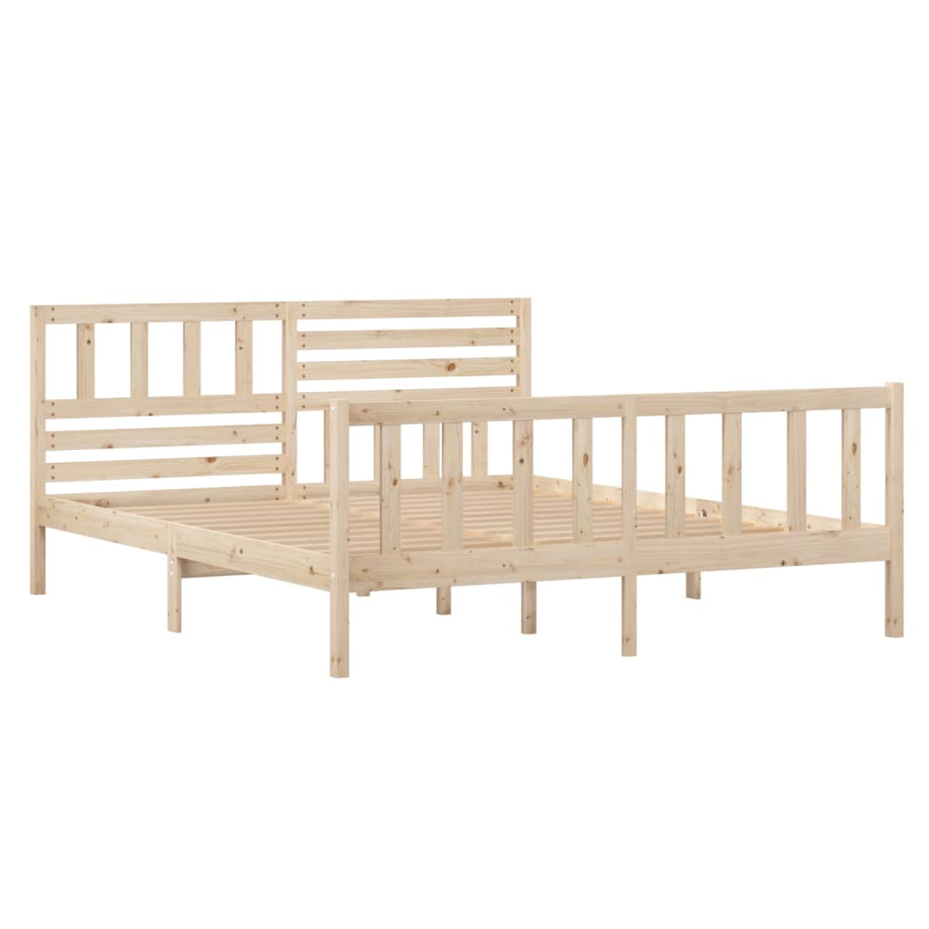 vidaXL Estructura de cama de madera maciza 140x190 cm