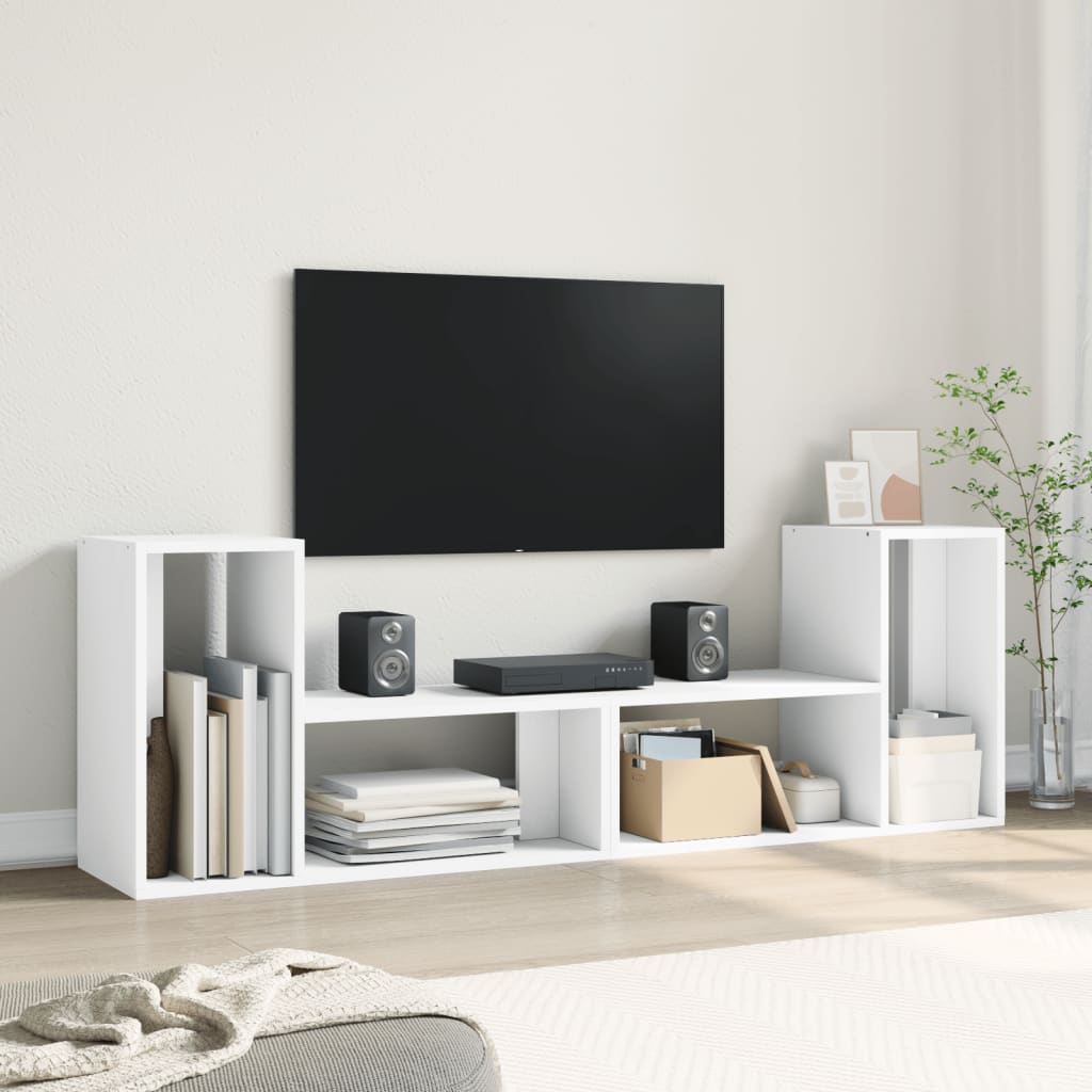 vidaXL Muebles para TV 2 uds madera de ingeniería blanco 75x30x50 cm