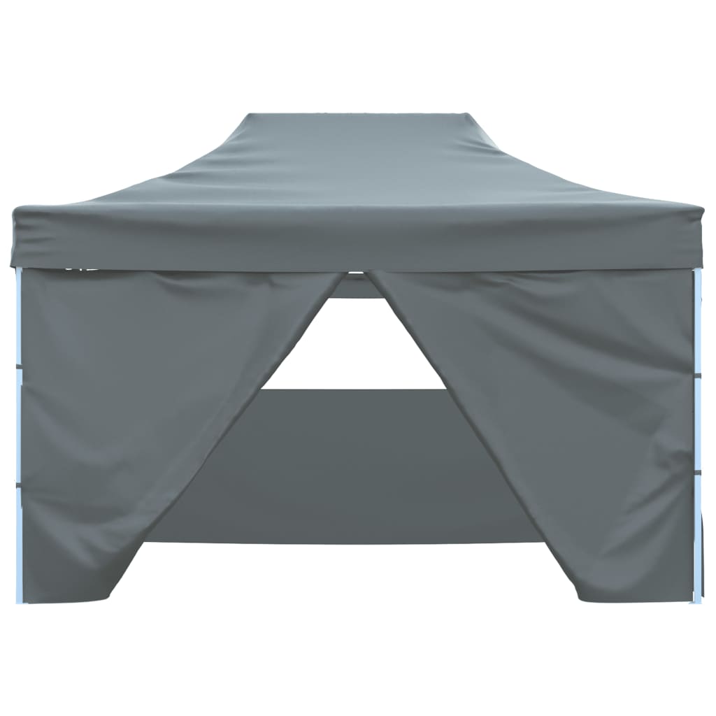 vidaXL Carpa plegable profesional 4 paredes acero gris antracita 3x4 m