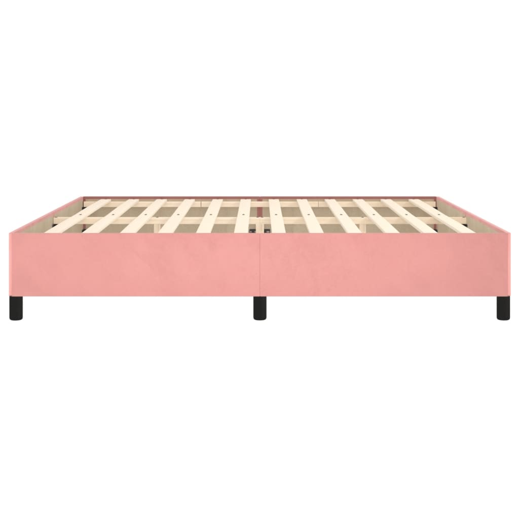 vidaXL Estructura de cama de terciopelo rosa 200x200 cm