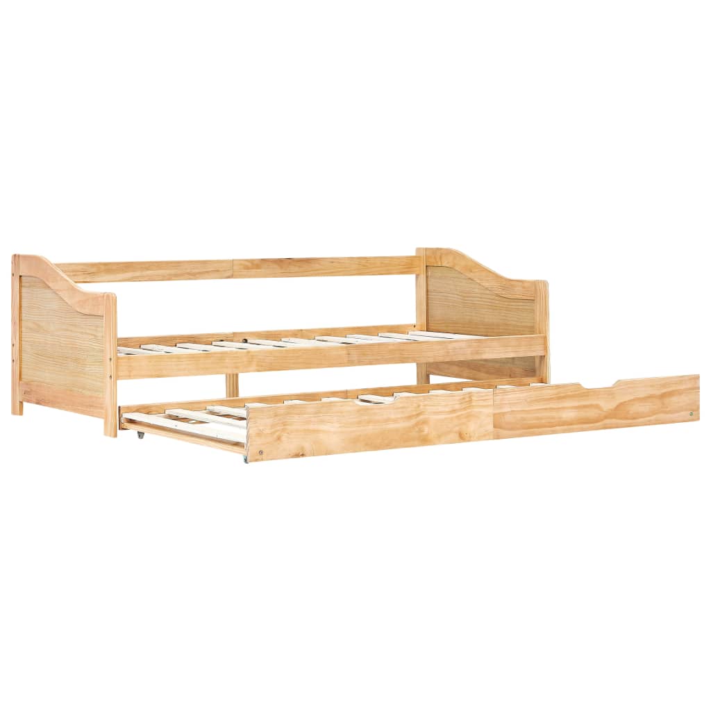 vidaXL Estructura sofá cama extraíble sin colchón madera pino 90x200cm