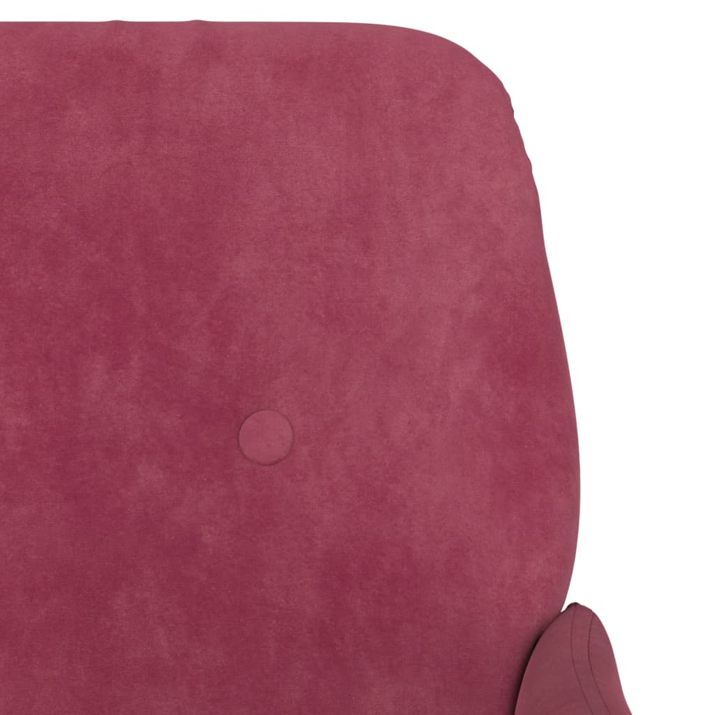 vidaXL Sillón de terciopelo rojo tinto 62x79x79 cm