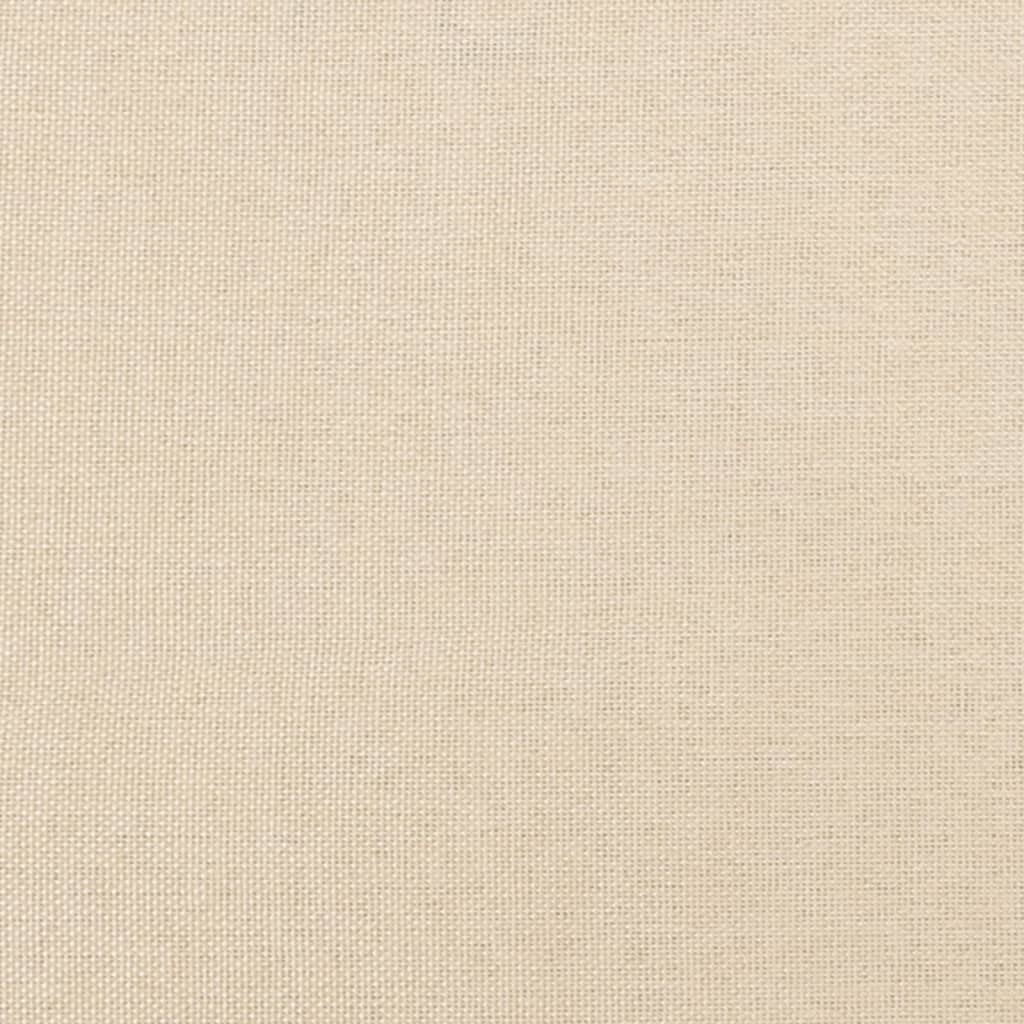 vidaXL Cama box spring con colchón tela color crema 90x200 cm