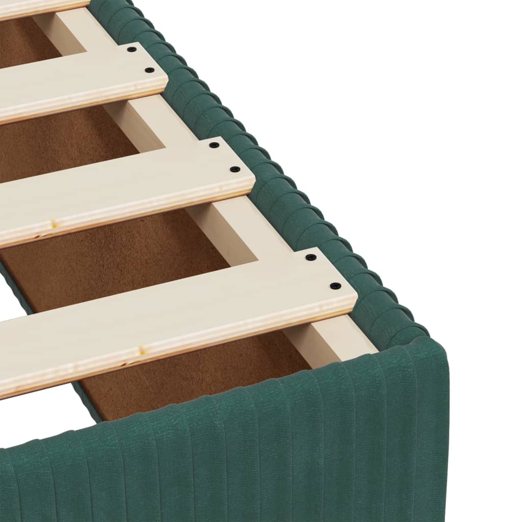 vidaXL Estructura de cama sin colchón terciopelo verde oscuro 80x200cm