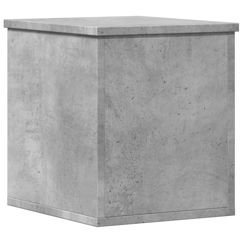 vidaXL Caja de almacenaje madera ingeniería gris hormigón 30x35x35 cm