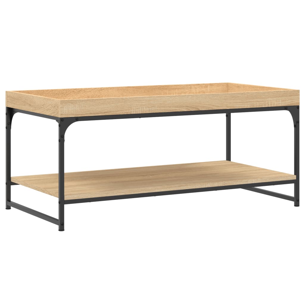 vidaXL Mesa de centro madera de ingeniería roble Sonoma 100x49x45 cm