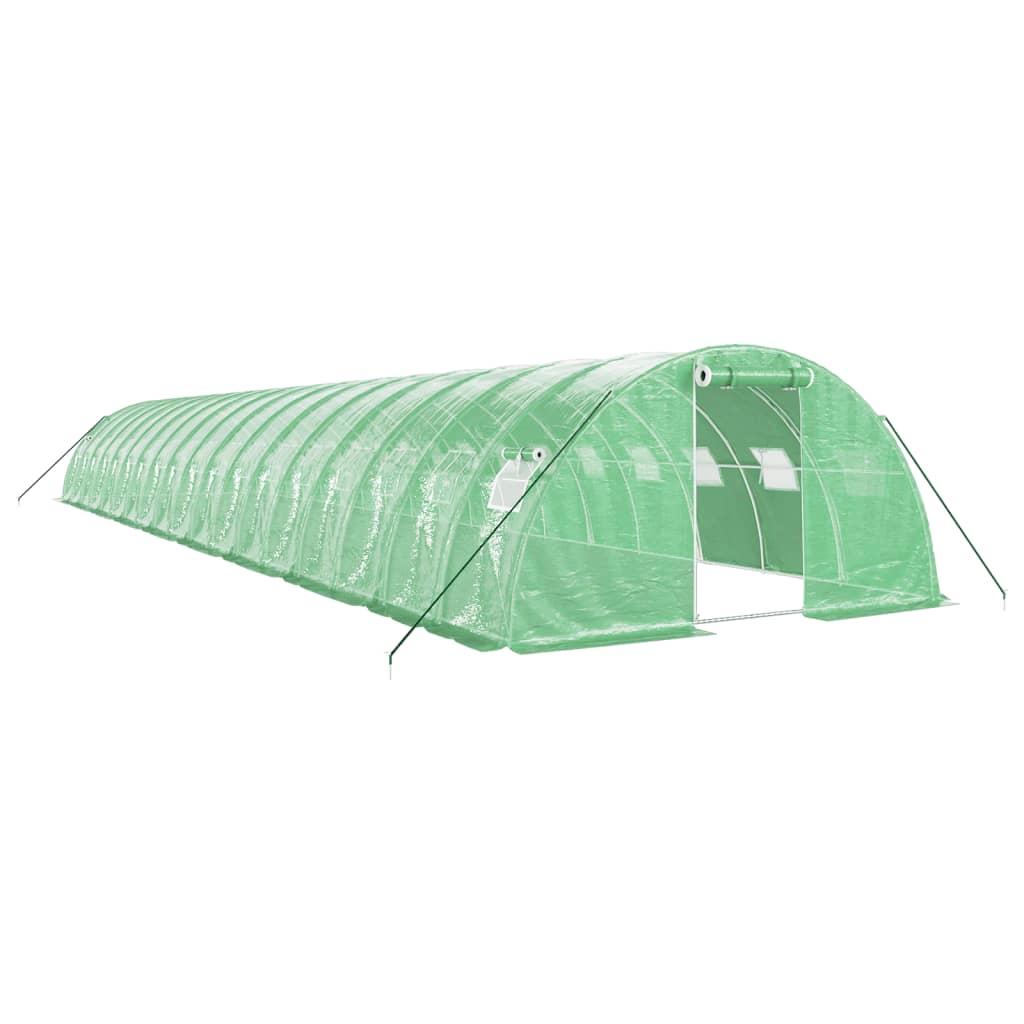 vidaXL Invernadero con estructura de acero verde 72 m² 18x4x2 m