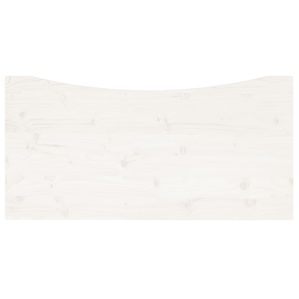 vidaXL Tablero de escritorio madera maciza pino blanco 110x60x2,5 cm