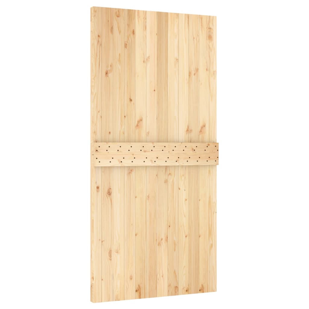 vidaXL Puerta corredera con herrajes madera maciza de pino 100x210 cm