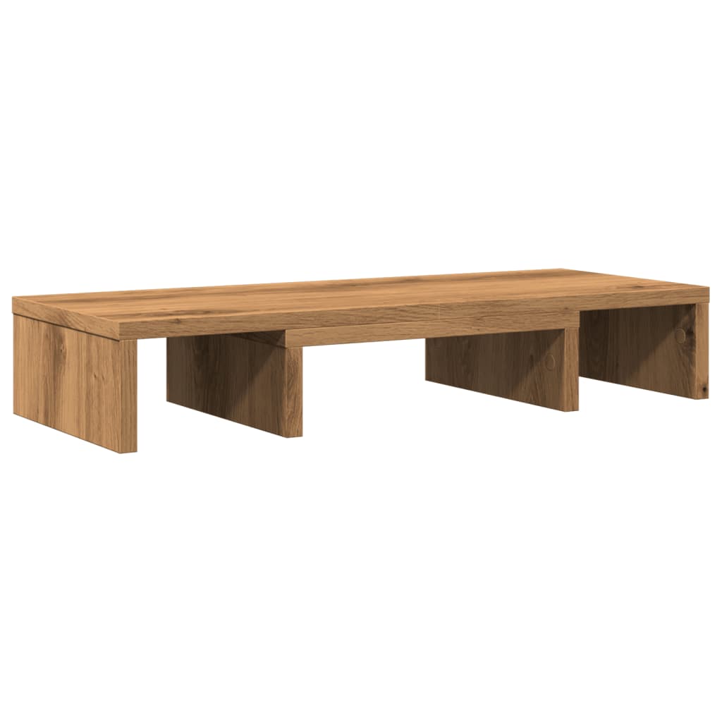 vidaXL Soporte pantalla ajustable madera roble artisian 60x24x10,5 cm