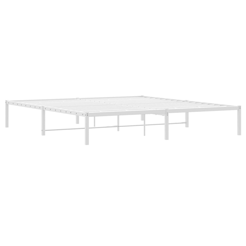 vidaXL Estructura de cama de metal blanco 180x200 cm