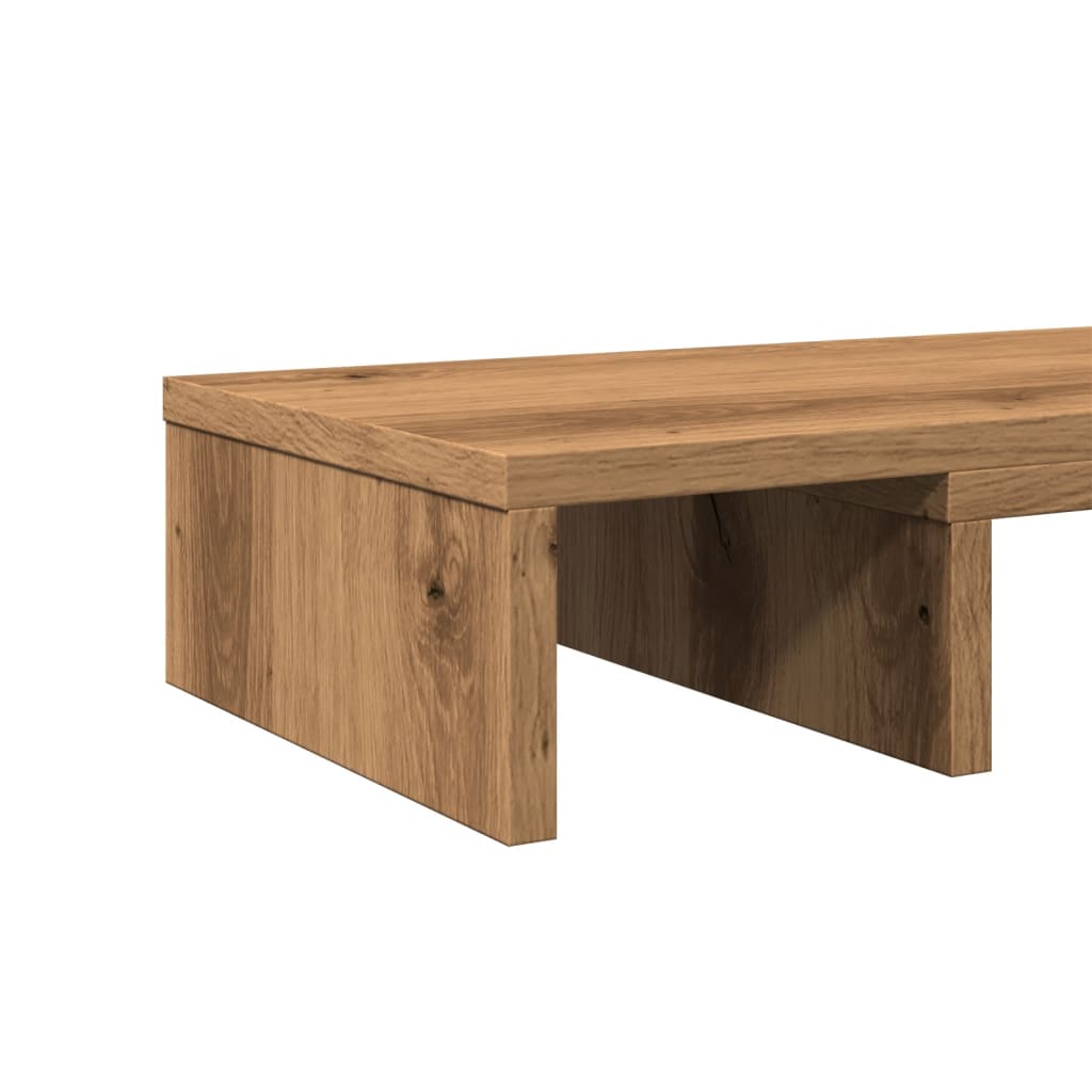 vidaXL Soporte pantalla ajustable madera roble artisian 60x24x10,5 cm