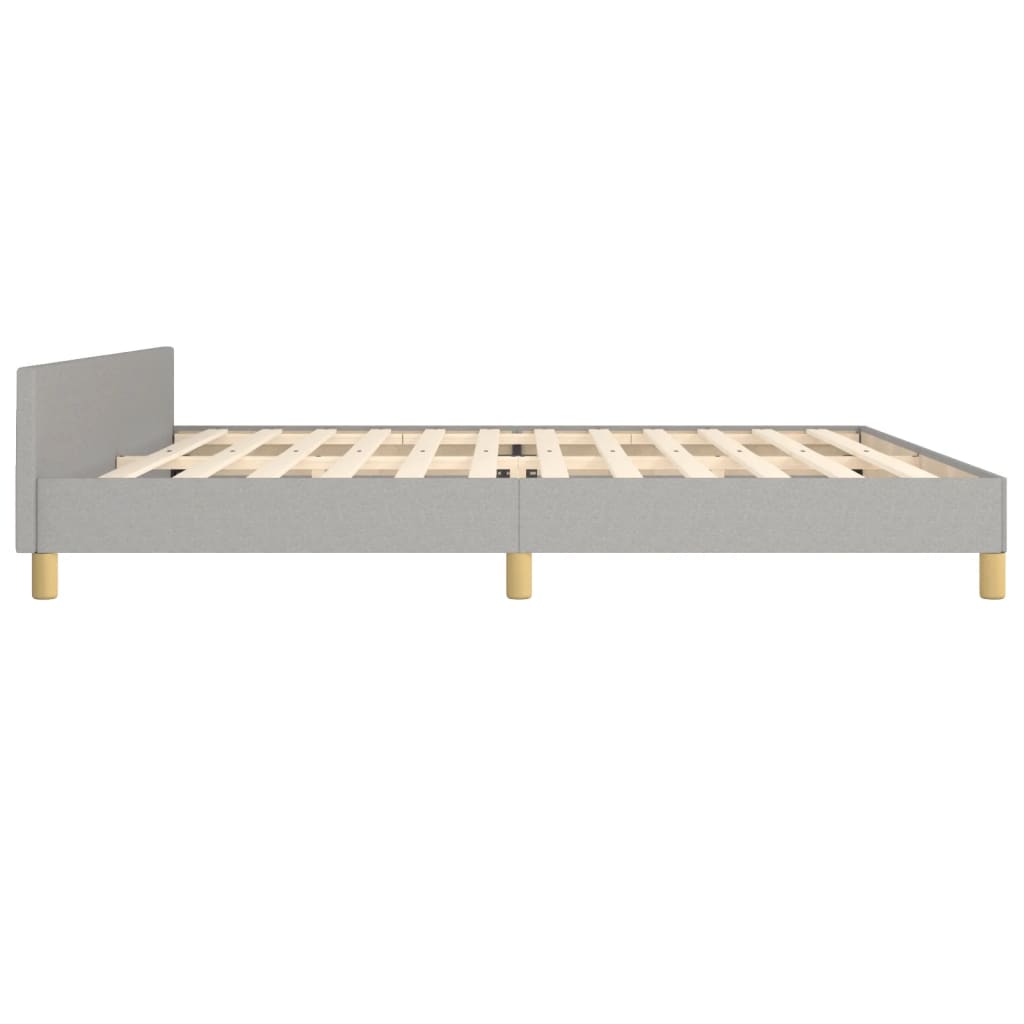 vidaXL Cama sin colchón tela gris claro 200x200 cm