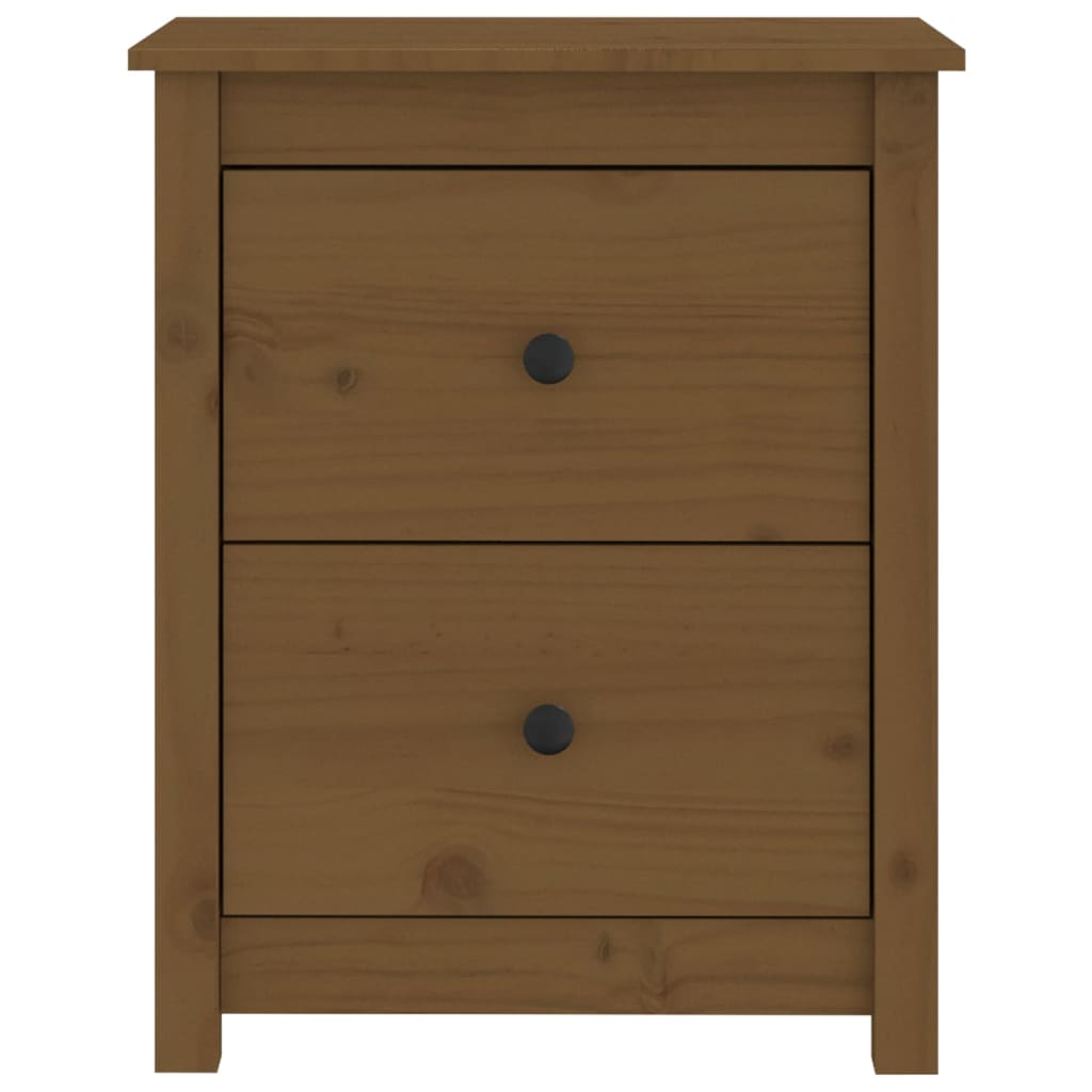 vidaXL Mesitas de noche 2 uds madera de pino marrón miel 50x35x61,5 cm