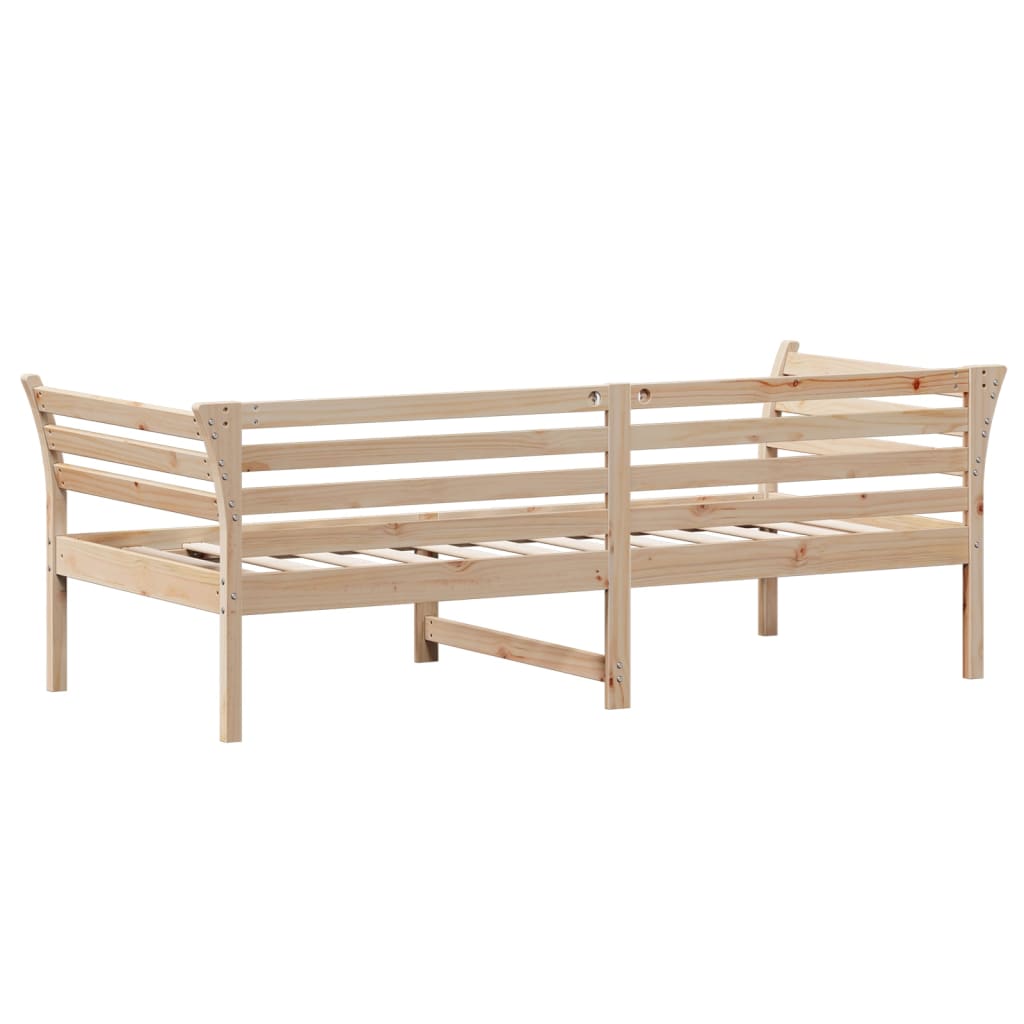 vidaXL Sofá cama de madera maciza de pino 100x200 cm