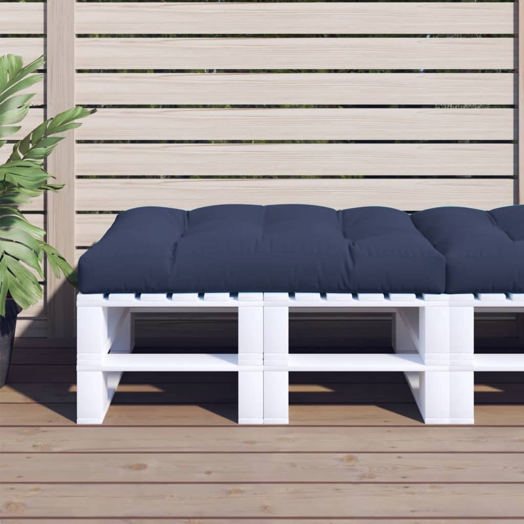 vidaXL Cojín para sofá de palets de tela azul marino 120x80x12 cm