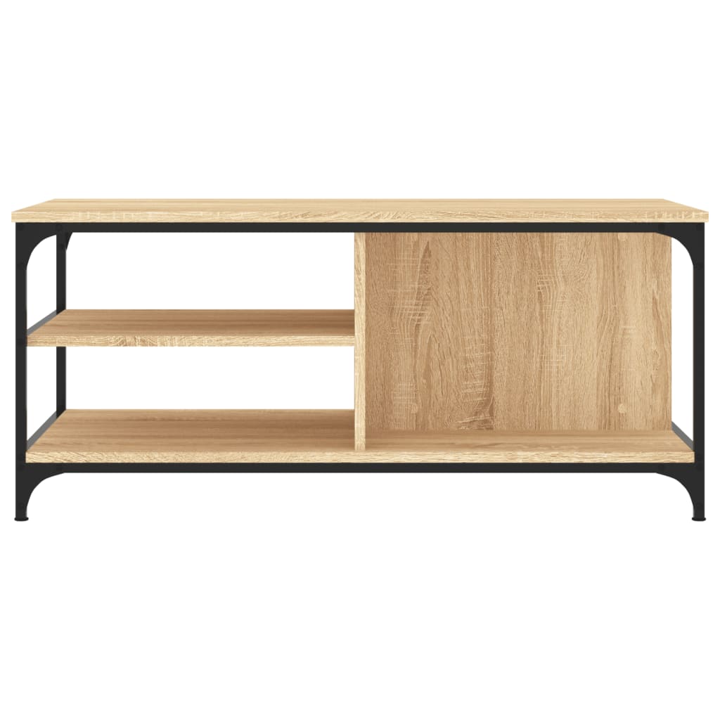 vidaXL Mesa de centro madera contrachapada roble Sonoma 100x50x45 cm