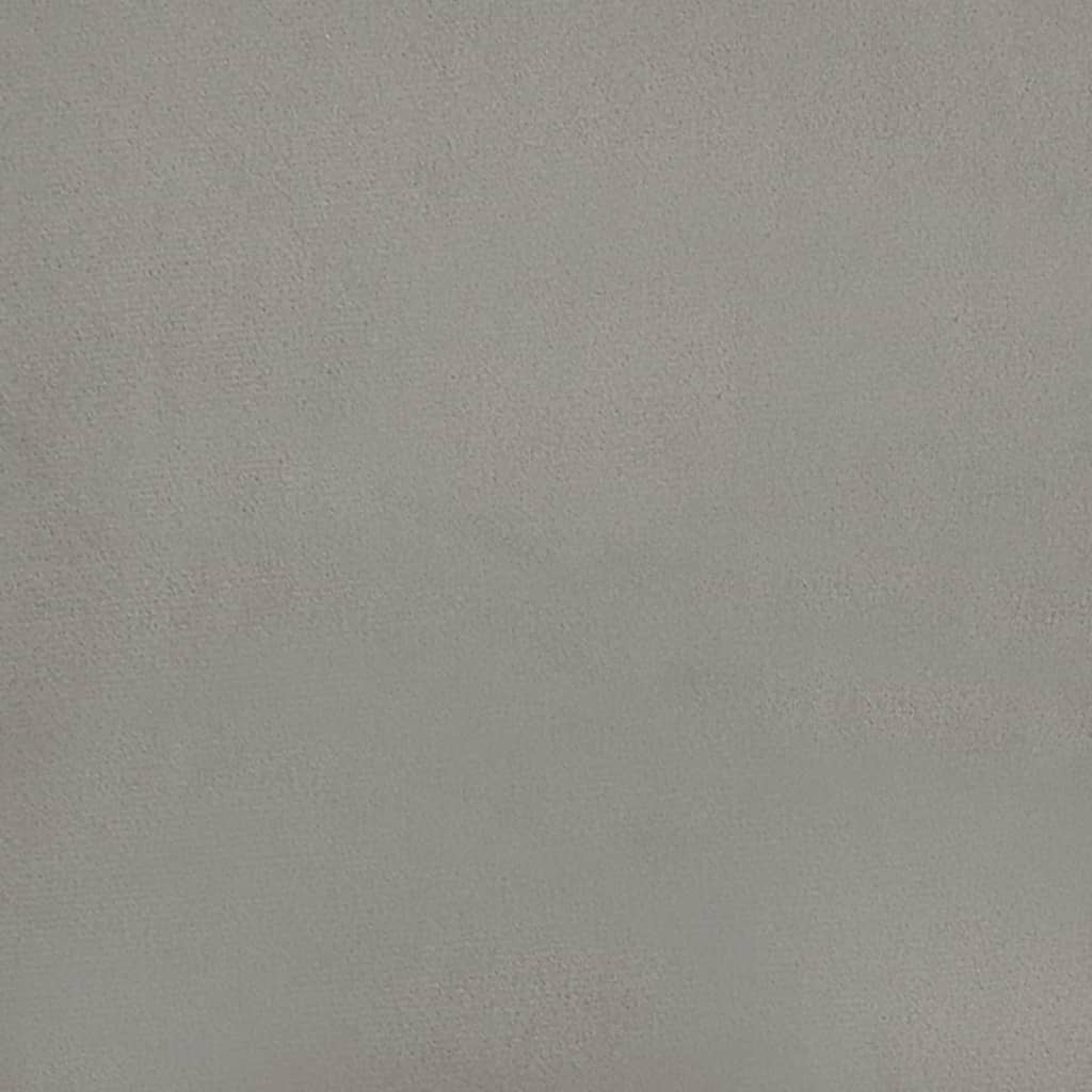 vidaXL Cabeceros 2 unidades terciopelo gris claro 72x7x78/88 cm