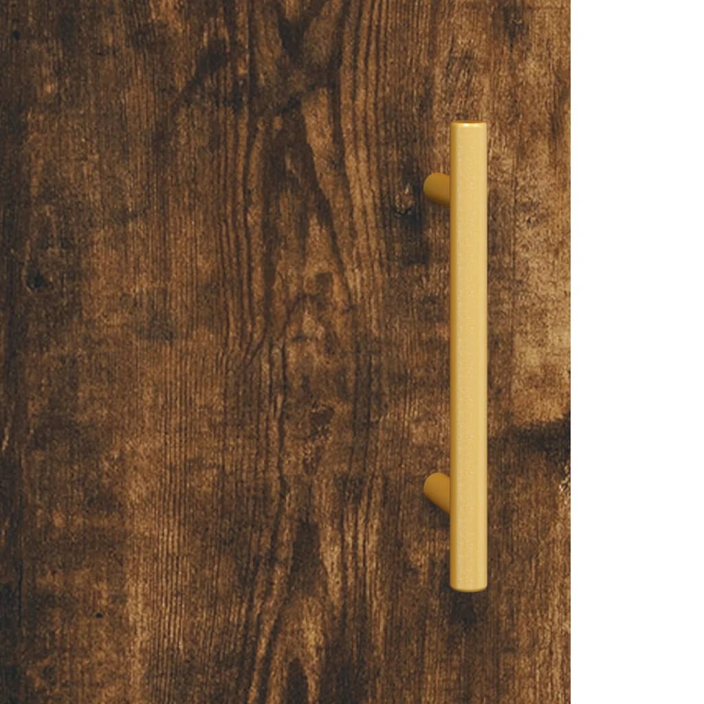 vidaXL Aparador de madera contrachapada roble ahumado 34,5x34x180 cm