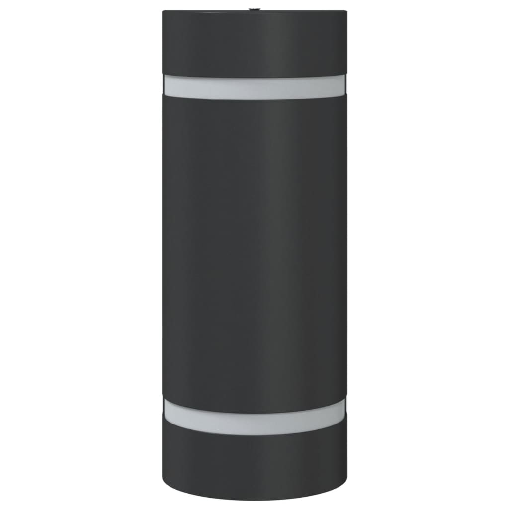 vidaXL Lámpara de pared de exterior aluminio fundido negro