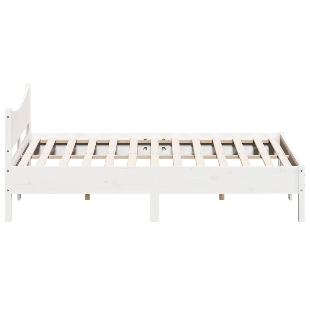 vidaXL Cama sin colchón madera maciza de pino blanca 180x200 cm