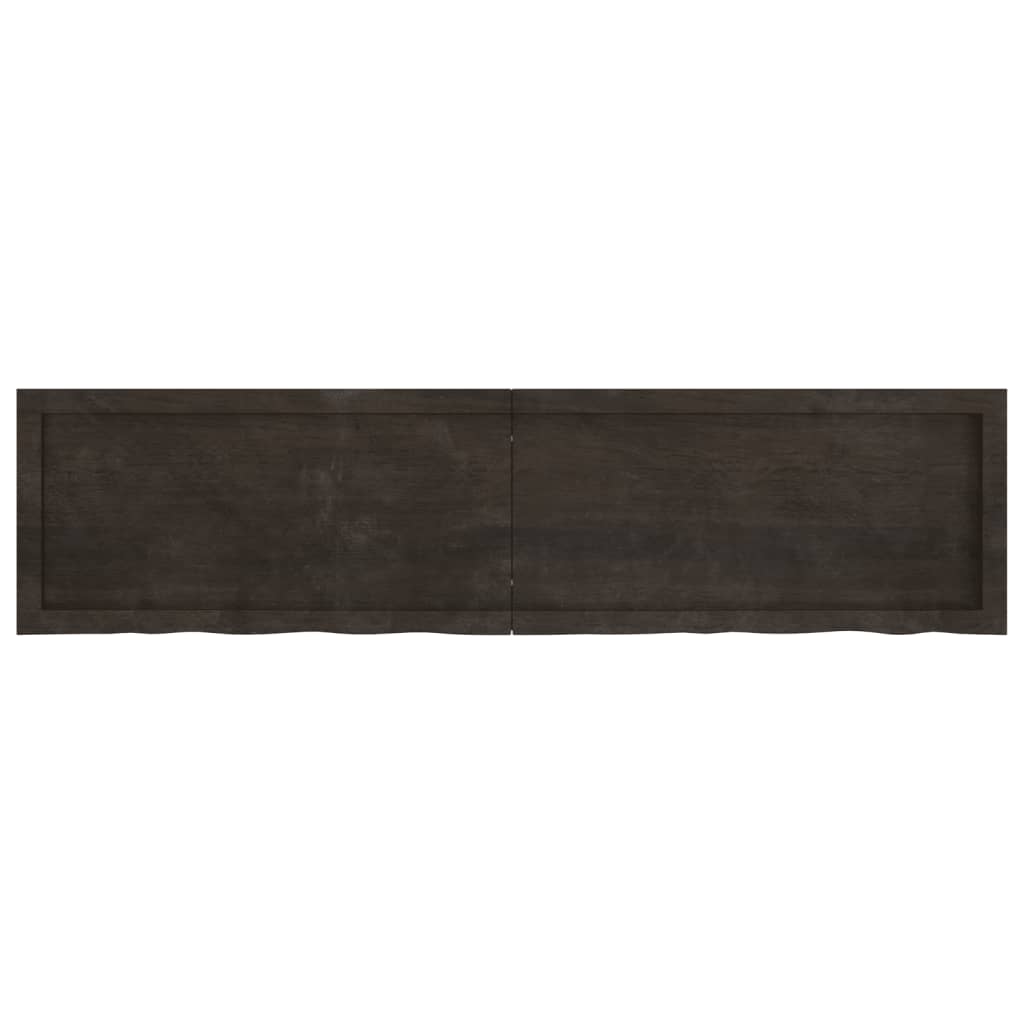 vidaXL Encimera de baño madera tratada marrón oscuro 160x40x(2-6) cm