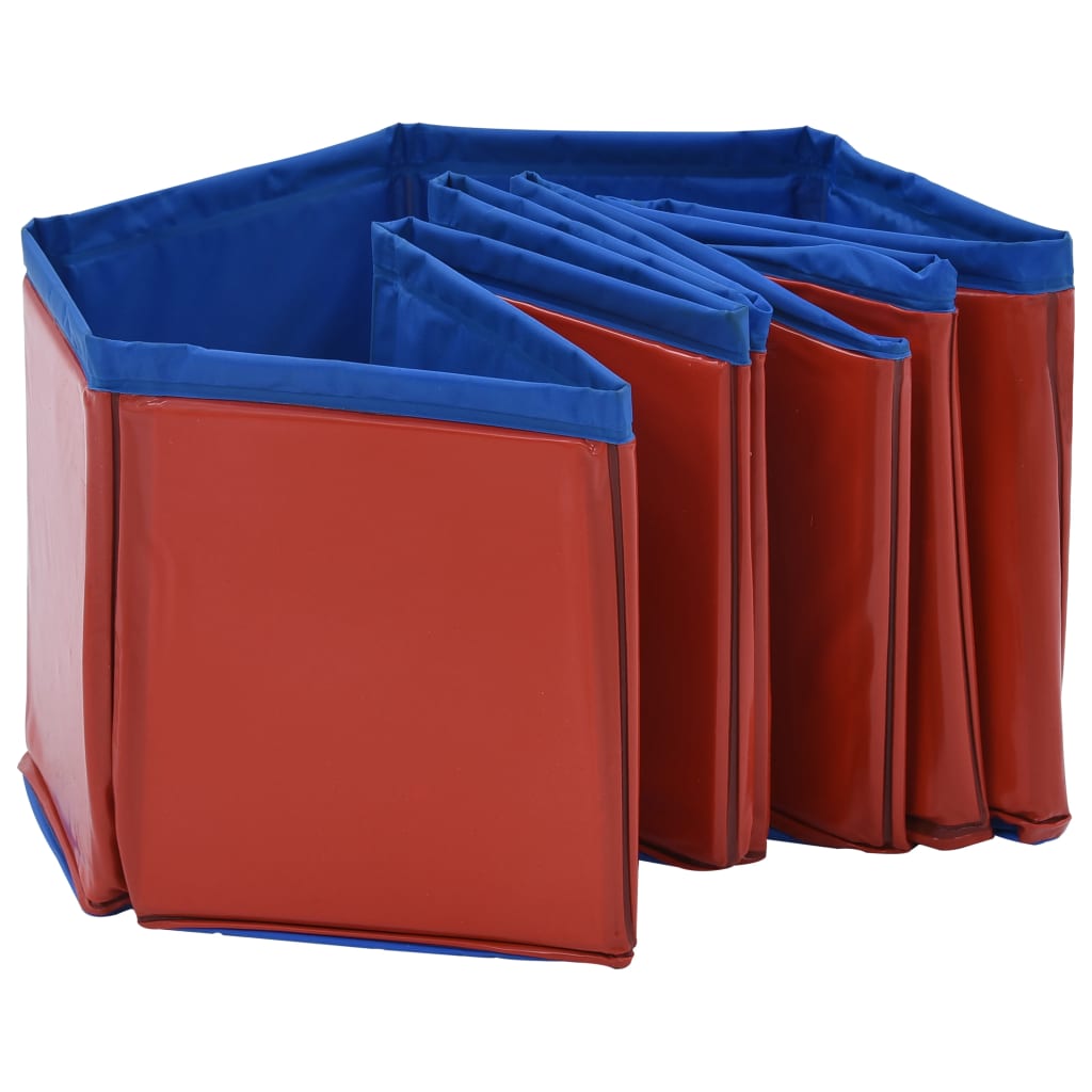 vidaXL Piscina para perros plegable PVC rojo 80x20 cm