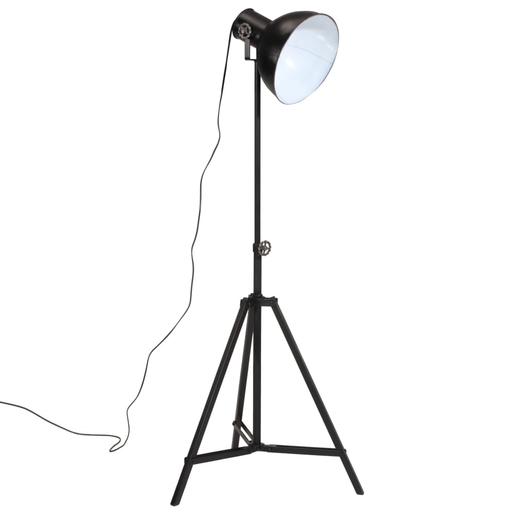vidaXL Lámpara de pie negra 25 W E27 61x61x90/150 cm