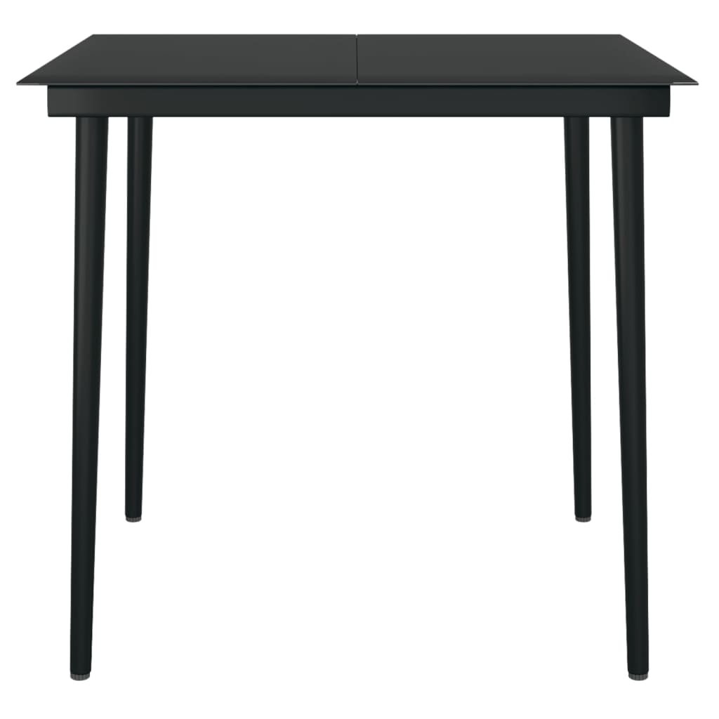 vidaXL Juego de comedor para jardín 5 piezas negro