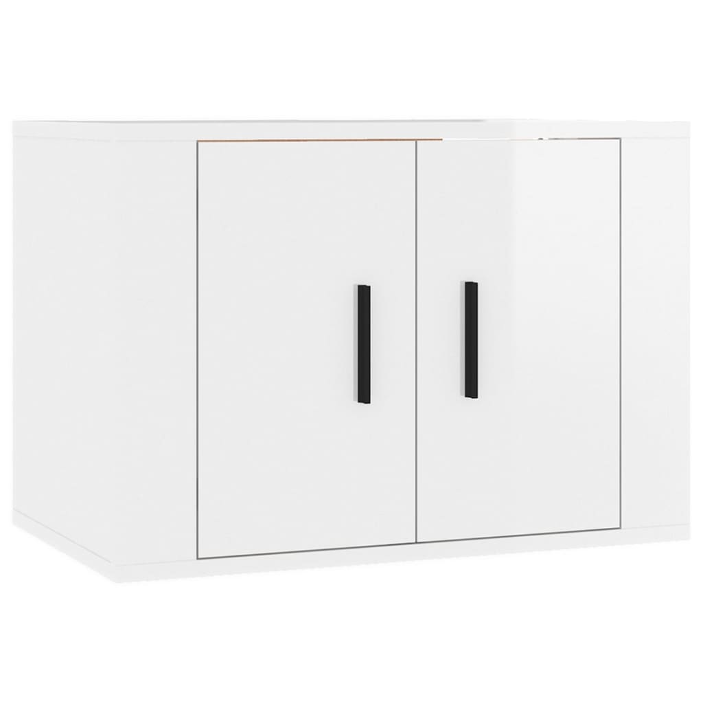 vidaXL Set de muebles de TV 4 pzas madera contrachapada blanco brillo