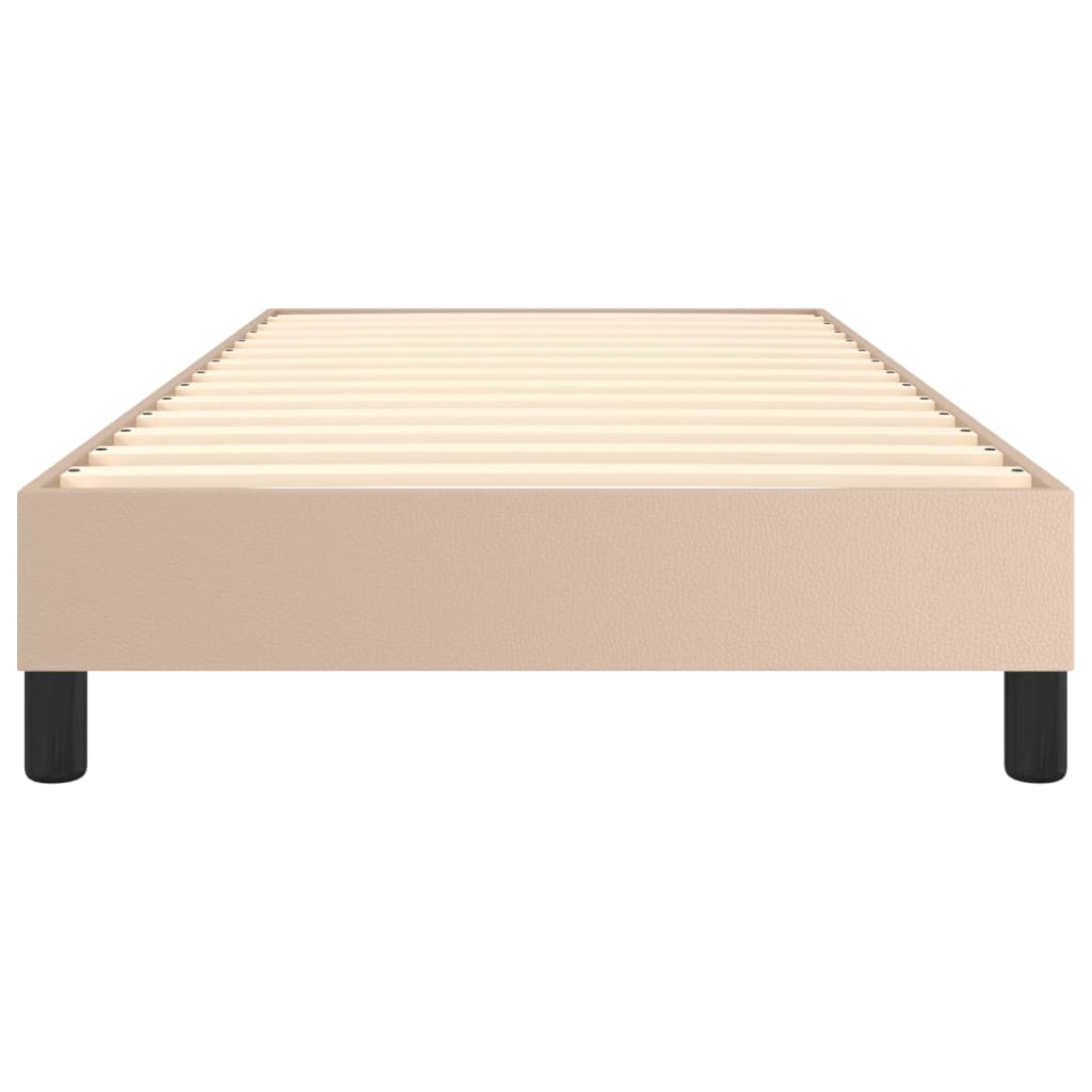 vidaXL Estructura de cama cuero sintético color capuchino 90x190 cm