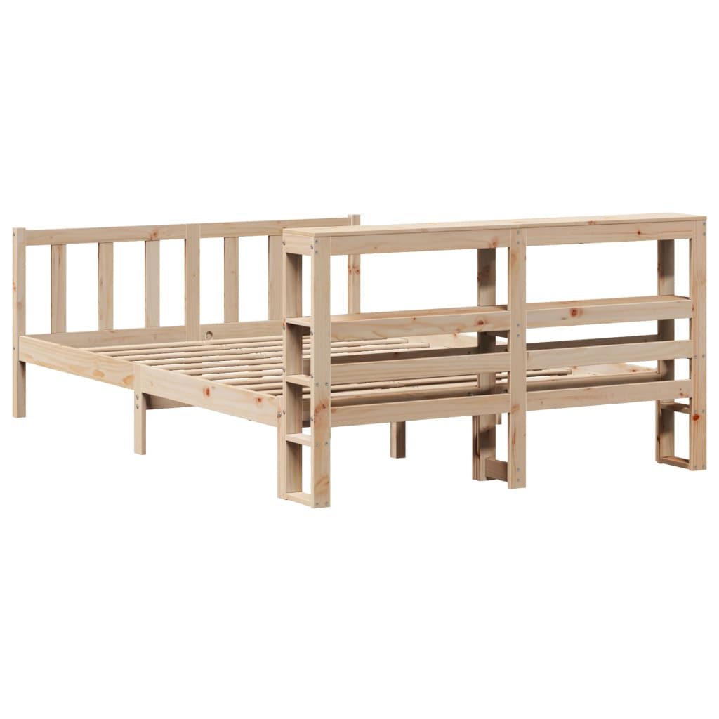 vidaXL Estructura de cama sin colchón madera maciza de pino 160x200 cm