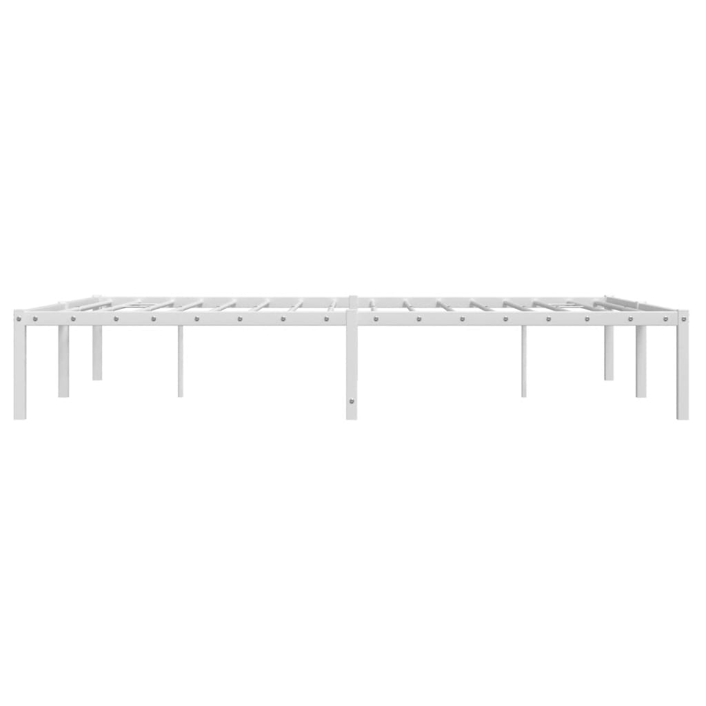 vidaXL Estructura de cama de metal blanca 135x190 cm