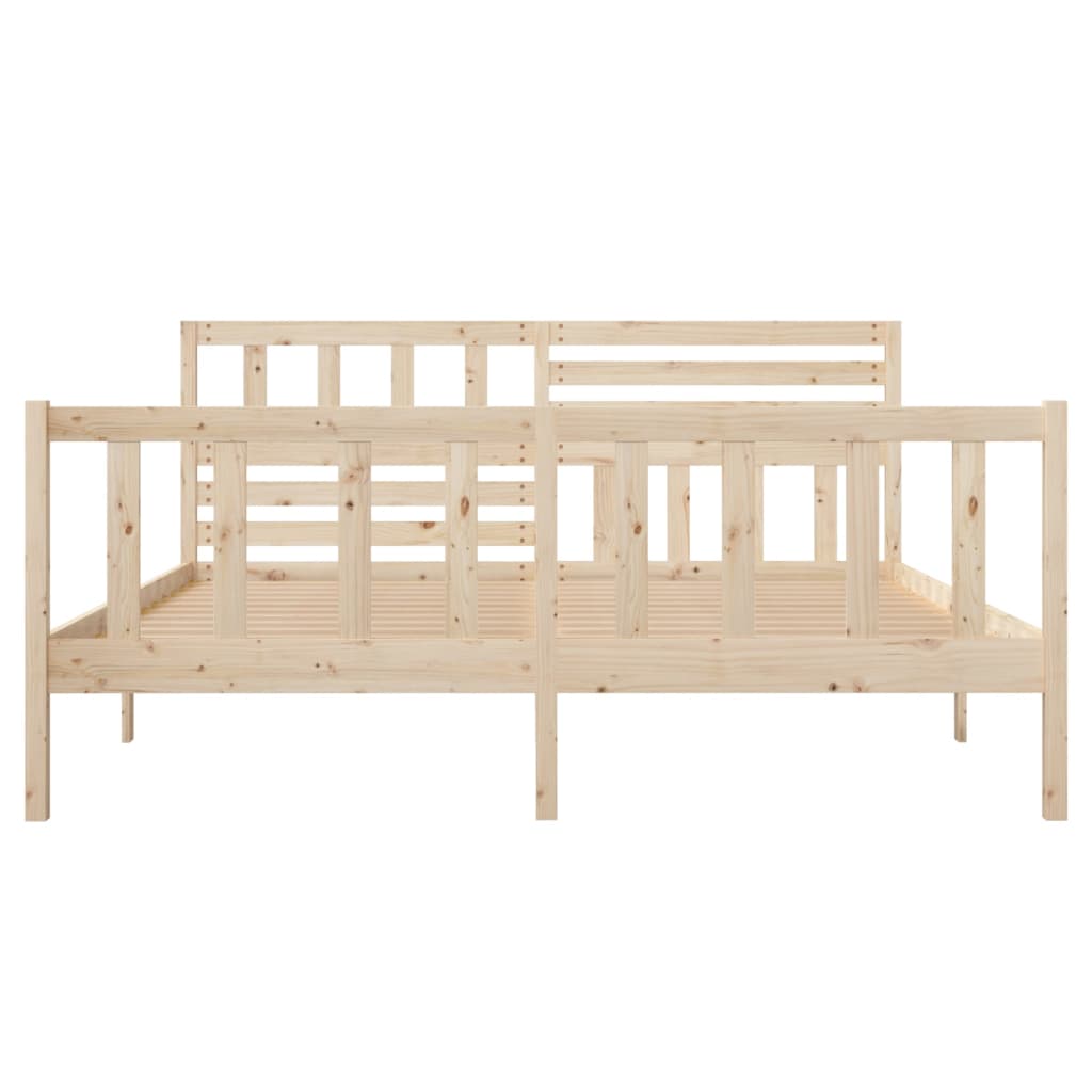 vidaXL Estructura de cama de madera maciza 140x190 cm