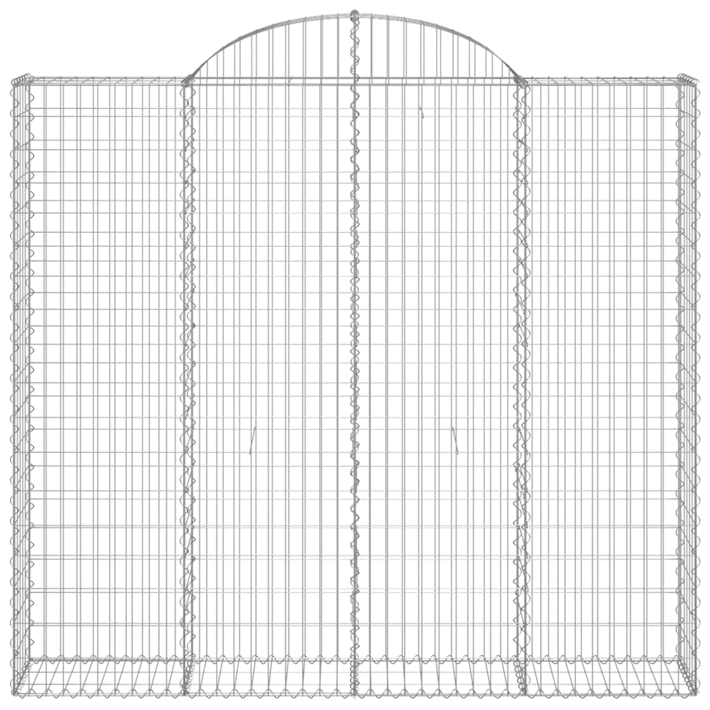 vidaXL Cestas de gaviones 7 uds forma de arco hierro 200x50x180/200 cm