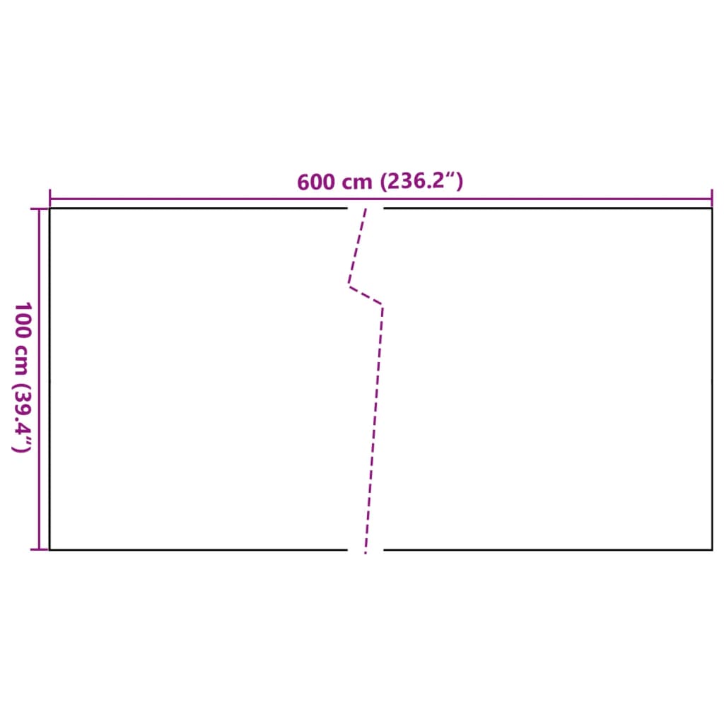 vidaXL Toldo para balcón ratán sintético gris antracita 600x100 cm