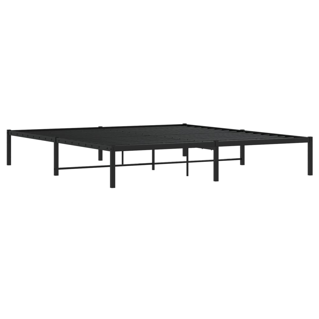 vidaXL Estructura de cama de metal negro 183x213 cm