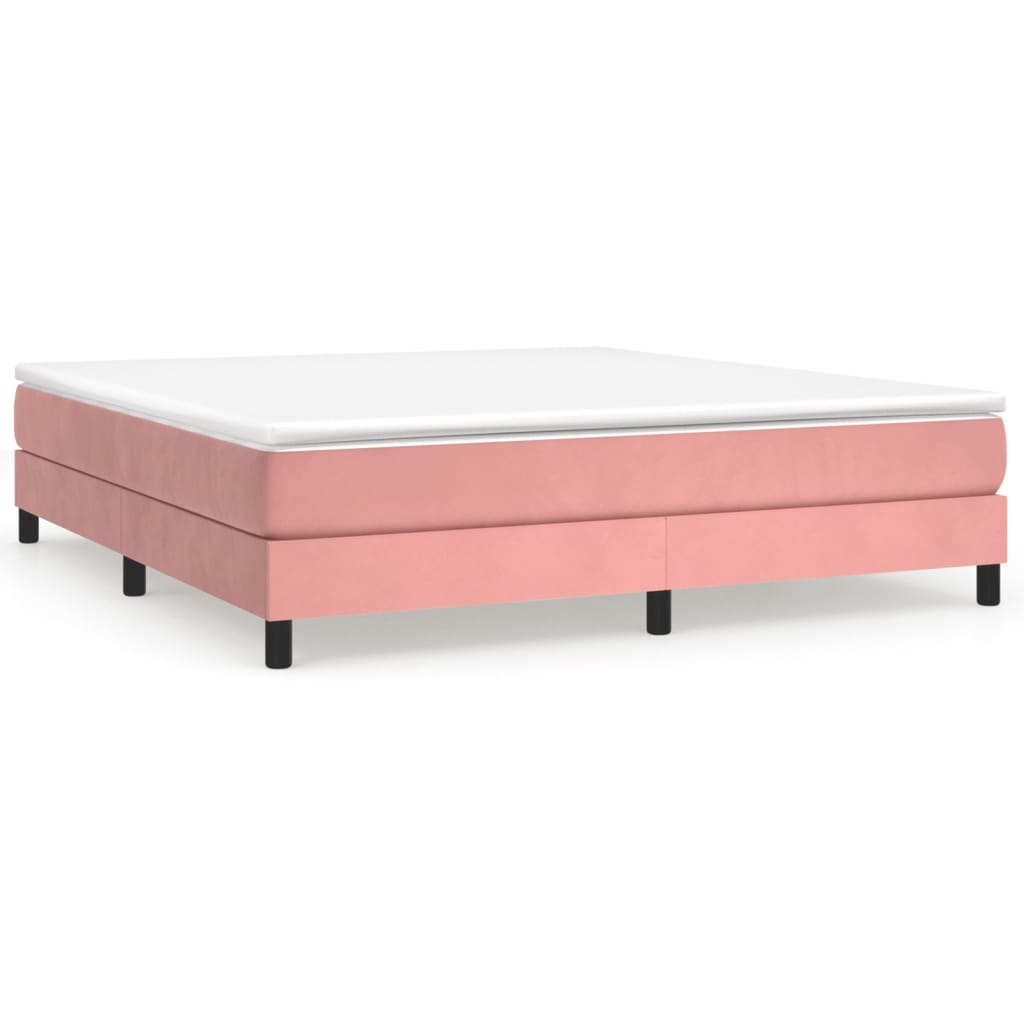 vidaXL Estructura de cama de terciopelo rosa 180x200 cm