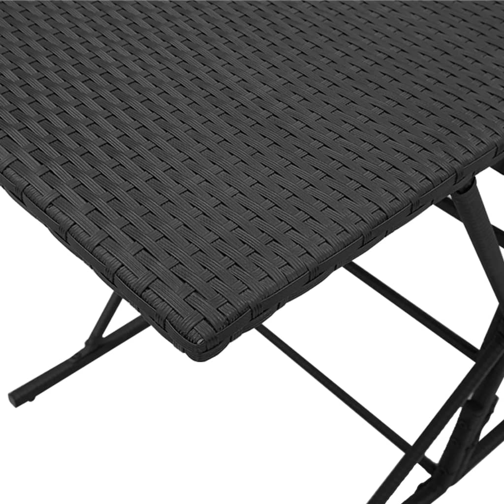 vidaXL Set de comedor de jardín 7 pzas y cojines ratán sintético negro