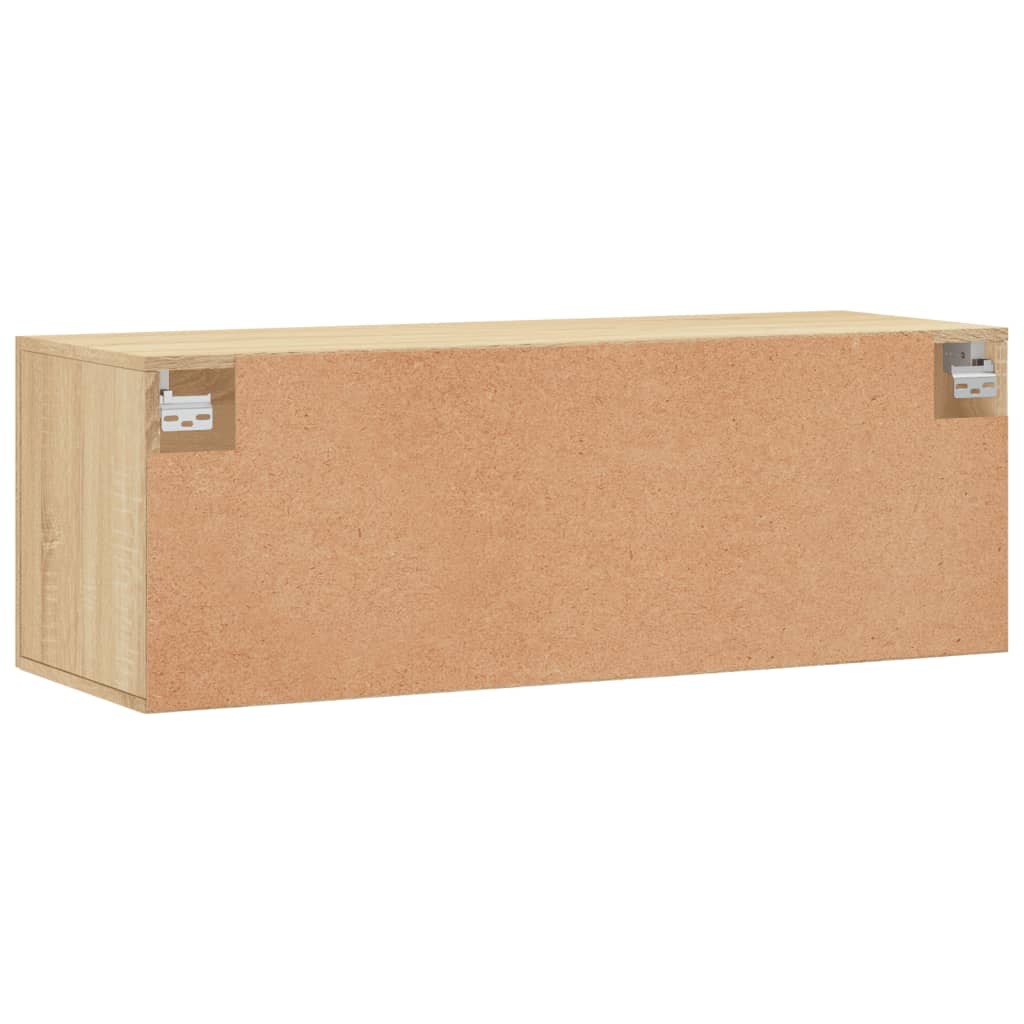 vidaXL Armario de pared madera ingeniería roble Sonoma 100x36,5x35 cm