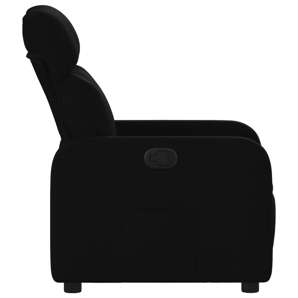 vidaXL Sillón reclinable de tela negro