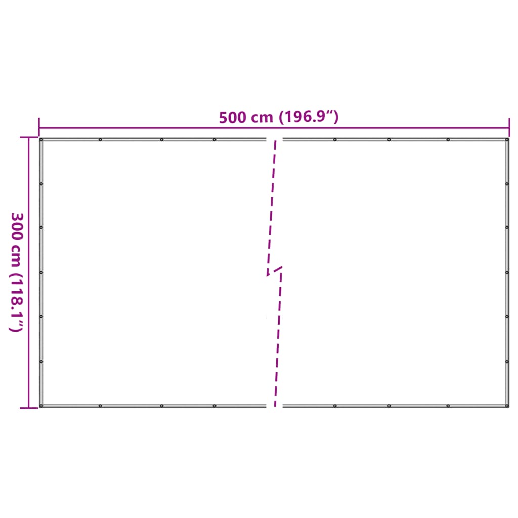 vidaXL Red para remolque HDPE verde 3x5 m