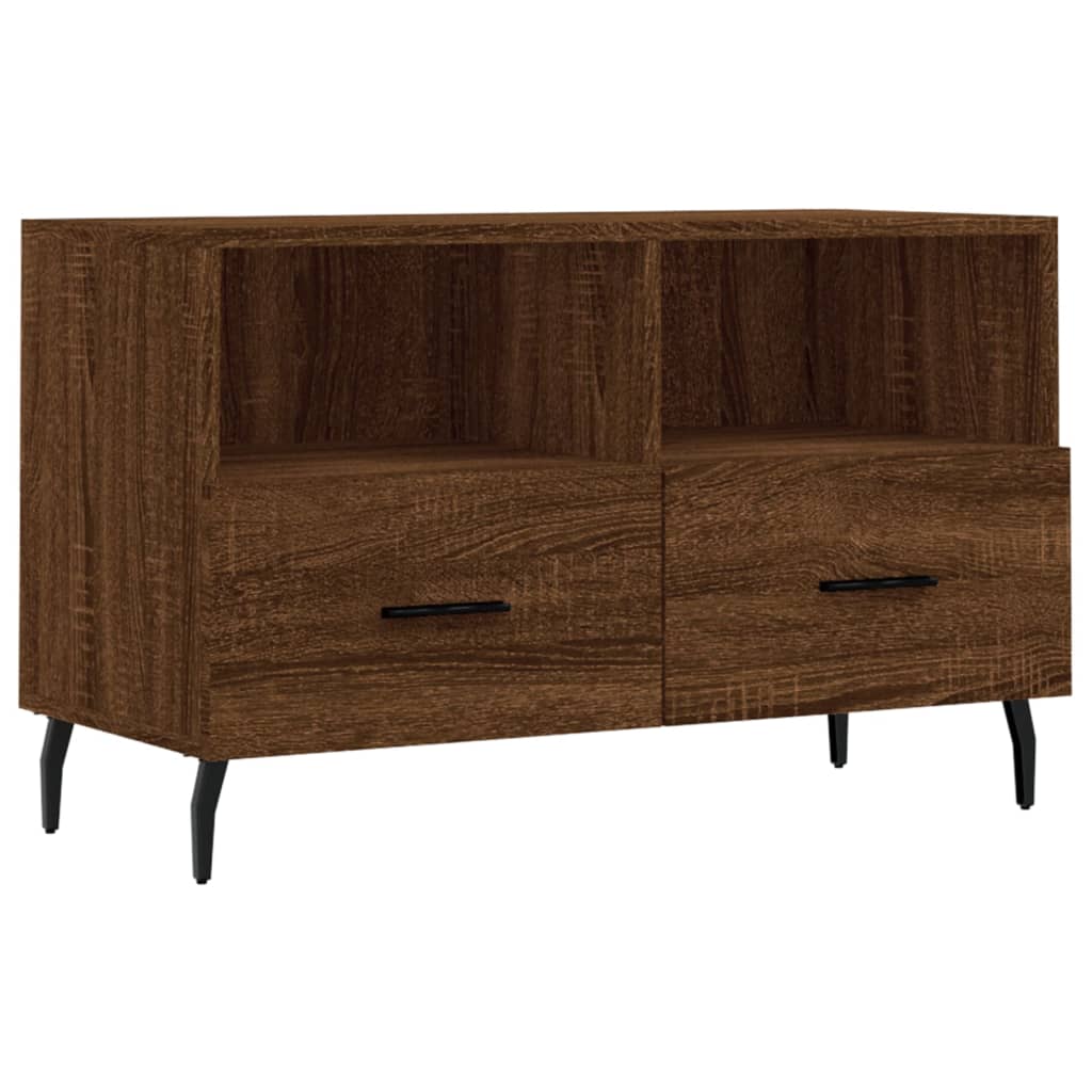 vidaXL Mueble para TV madera contrachapada roble marrón 80x36x50 cm