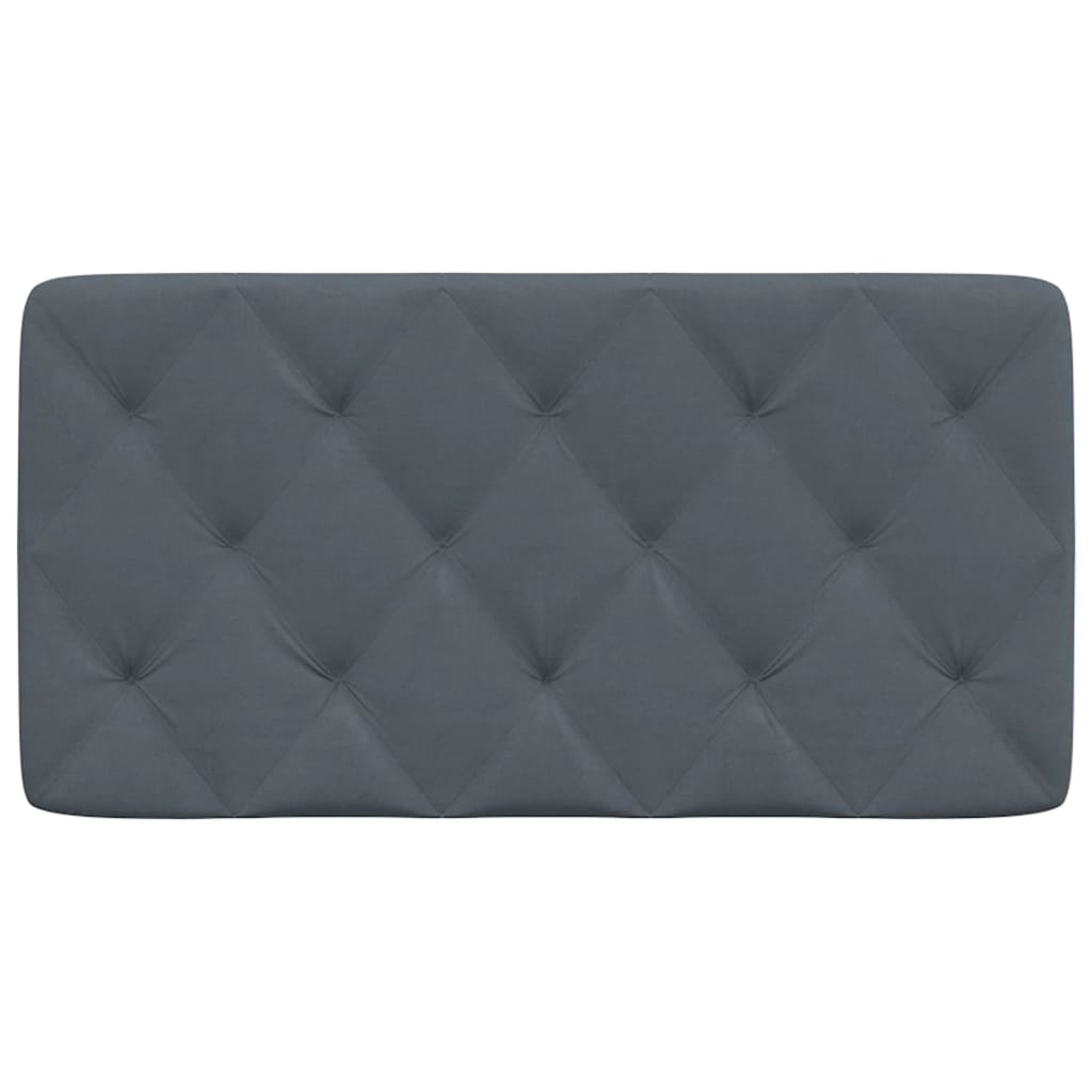 vidaXL Cabecero de cama acolchado terciopelo gris oscuro 100 cm