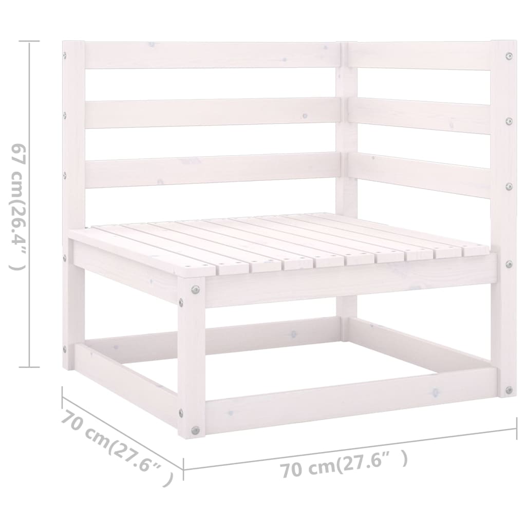 vidaXL Muebles de jardín 8 pzas y cojines madera maciza pino